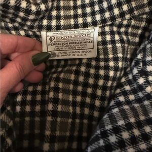 Pendleton Black and White Wool Blazer
